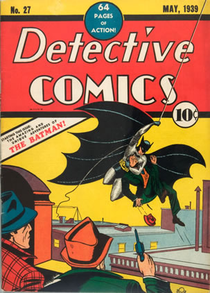 Первый комикс с Бэтменом вышел в журнале комиксов Detective Comics номер 27